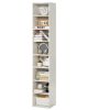 8 Tiers Narrow Bookshelf, 71 in Wooden Tall Open Bookcase with Height-Adjustable Shelf