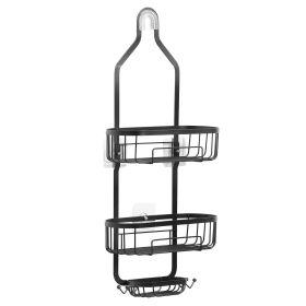 Shower Caddy, 3-Tier Hanging Bathroom Shower Storage Organization Shelves Rack Set, with Soap Holder and Hooks for Towels, Sponge