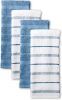 Albany Kitchen Towel 4-Pack Set, Blue Velvet/White, 16"x26"