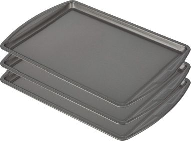 Everyday Nonstick Carbon Steel 13' x 9' Baking Sheet Set, 3 Pack – Standard-Sized Carbon Steel Cooking Pans, Bakeware Set, Cookie Sheets for Baking