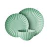 Colette 12-Piece Stoneware Dinnerware Set, Green