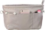 Purse organizer insert for  handbag is compatible with more similar brands of tote bag-nylon organizer