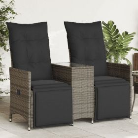 Reclining Garden Sofa Grey