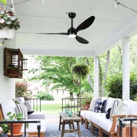 52" Ceiling Fan with Lights Quiet DC Motor 3 ABS Blade Ceiling Fans 6 Speed Levels,Reversible Ceiling Fan, for Patio Living Room, Bedroom, Office