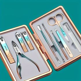 1 set of nail clippers, including nail scissors and cuticle scissors, household scissor tool