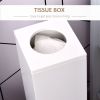 Toilet Paper Cabinet, Small Bathroom Corner Floor Cabinet with Doors and Shelves, Thin Storage Bathroom Organizer for Paper Shampoo, White