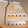 Lamp with Clamp - 24W Ultra Bright Adjustable Swing Arm Light for Home Office, 3000 Lumen Auto Dimming Computer Lamp with Stepless Touch Control