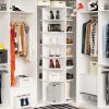 Rotating Shoe Rack Tower, 7-Tier Spinning Shoe Rack, Free Standing 360° Revolving Shoe Organizer