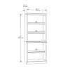 71" Ashwood Road 5 Shelf Bookcase, White Finish
