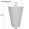 Asti Tall White Planter - 16.1'' D x 20.1'' H, 100% Recycled Resin