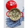 Cast Iron 5.5qt Red Enameled Dutch Oven