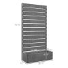 Trellis Planter for Climbing Plants, Raised Garden Bed with Trellis, Planter Box for Outdoor Garden, Dark Gray