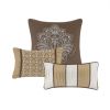 6 Piece Jacquard Quilt Set with Throw Pillows
