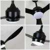 52" Ceiling Fan with Lights Quiet DC Motor 3 ABS Blade Ceiling Fans 6 Speed Levels,Reversible Ceiling Fan, for Patio Living Room, Bedroom, Office