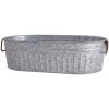 (2 pack)Galvanized 4 Gallon Oval Tub