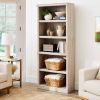 71" Ashwood Road 5 Shelf Bookcase, White Finish