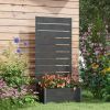 Trellis Planter for Climbing Plants, Raised Garden Bed with Trellis, Planter Box for Outdoor, 28.25" x 15" x 59", Black