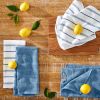 Albany Kitchen Towel 4-Pack Set, Blue Velvet/White, 16"x26"