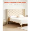 Headboard, King Size Headboard with Adjustable Height, Comfortable Diamond Tufted for King Size Bed, W84.1 x H (54.33-60.24) x D 8.27 in