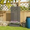 Trellis Planter for Climbing Plants, Raised Garden Bed with Trellis, Planter Box for Outdoor Garden, Dark Gray