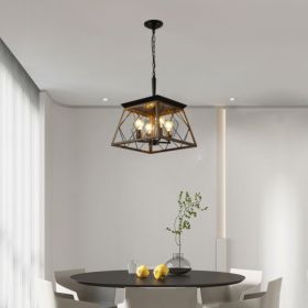 Farmhouse Chandelier 4 Lights Vintage Antique Chandelier Lamps -no Bulbs-Unusable Platform - Temu (Option: Black)