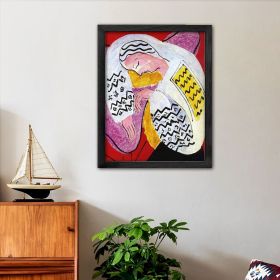 Framed Canvas Wall Art Oil Paintings Impressionism Aesthetic Prints Canvas Paintings for Living Room Bedroom Office Home (wood: 8*10)